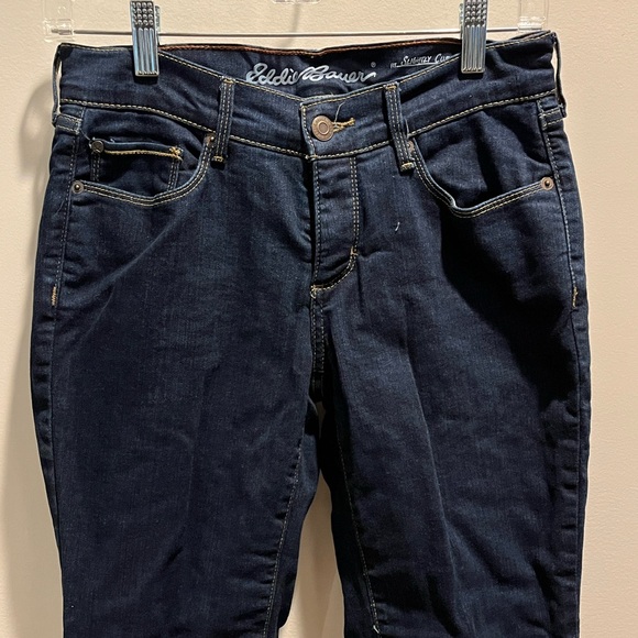 NWOT Eddie Bauer Women’s Boyfriend Flannel-Lined Jeans, 2P - Picture 6 of 10